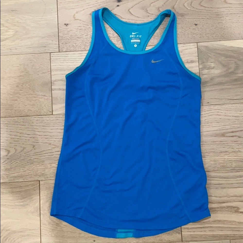 Nike Dri-Fit Runninb Workout Tank in blue